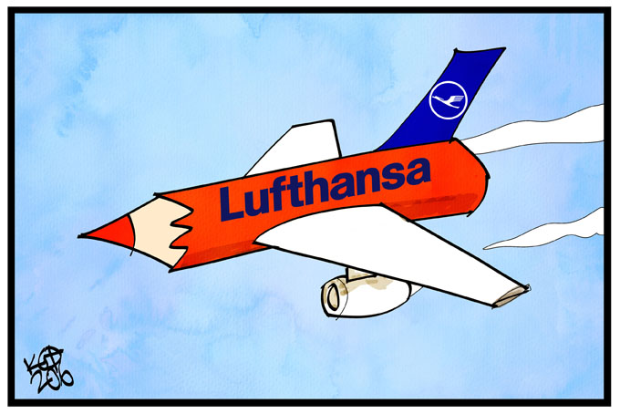 Sparprogramm bei der Lufthansa