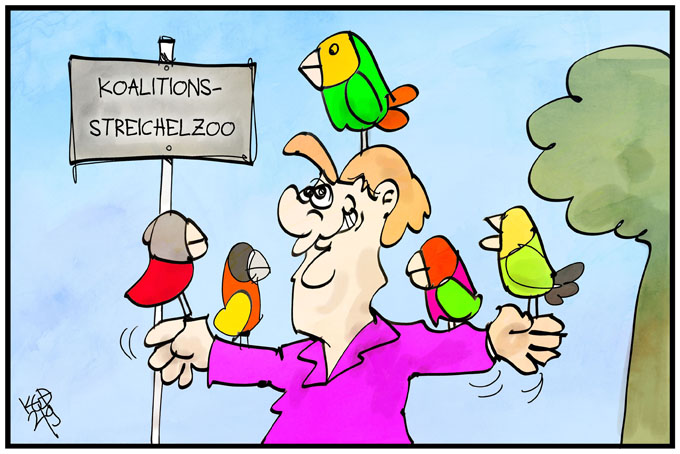 Unter bunten Koalitionsvögeln