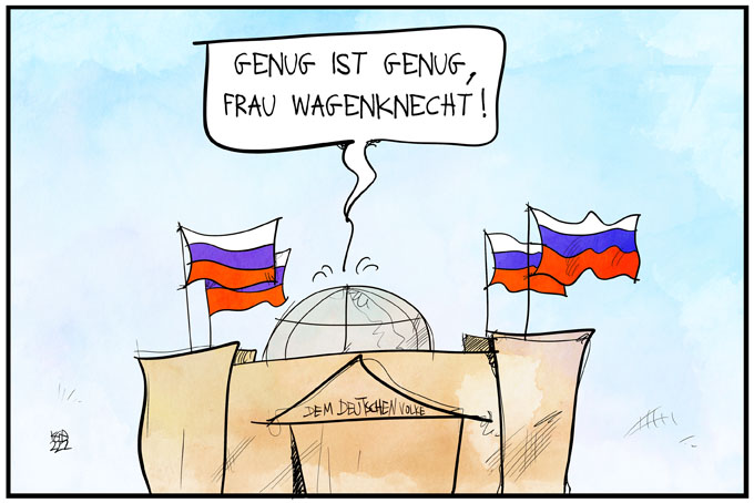 Wagenknecht flaggt für Putin