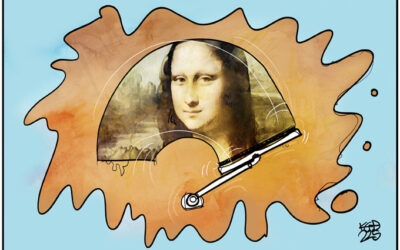 Kuchen-Wurf auf die Mona Lisa
