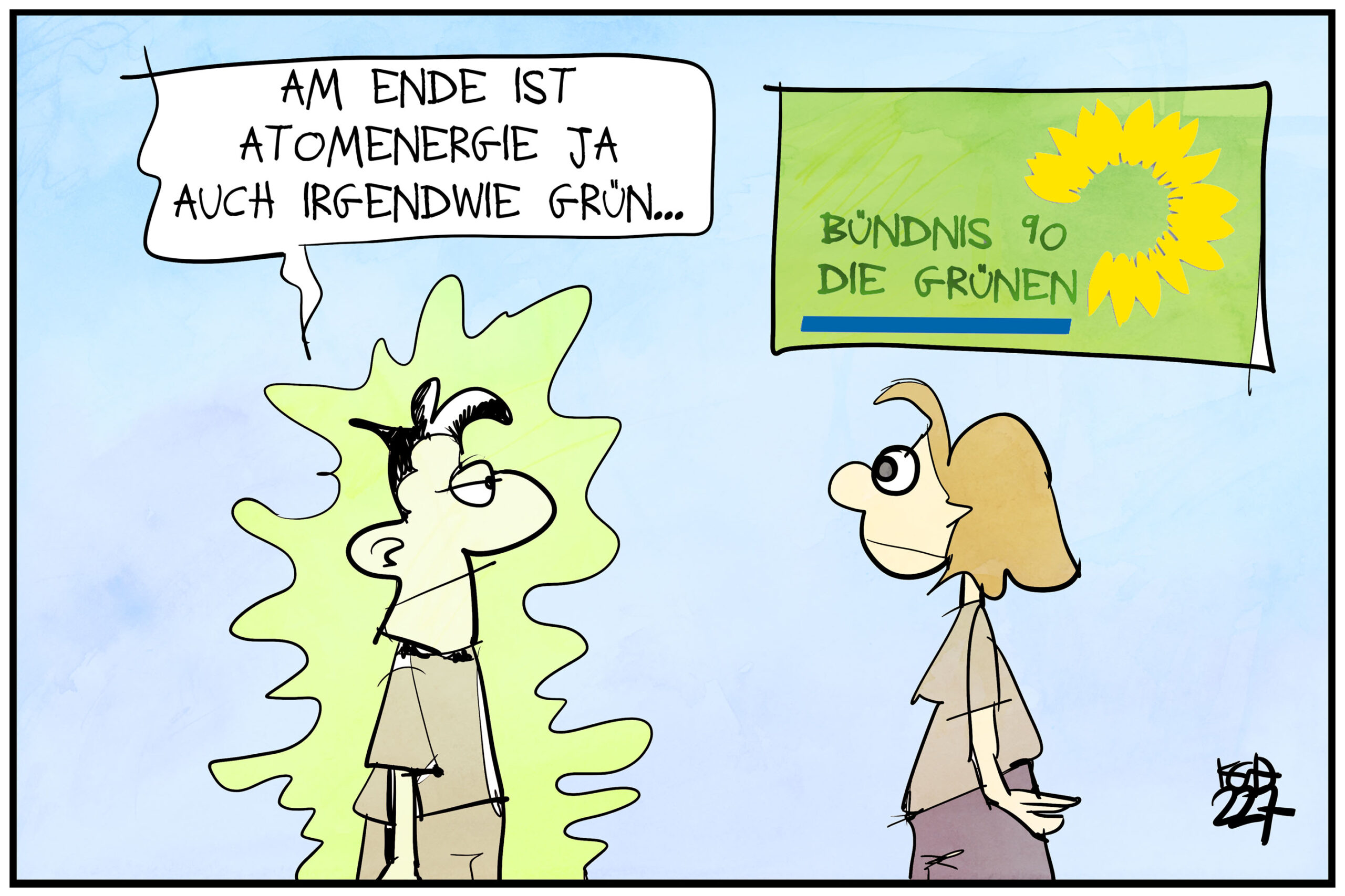 Grünen Bundestagswahl Anti Grün Satire 3G' Sticker