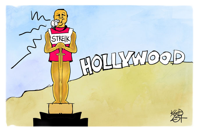 Schauspieler und Drehbuchautoren streiken in Hollywood