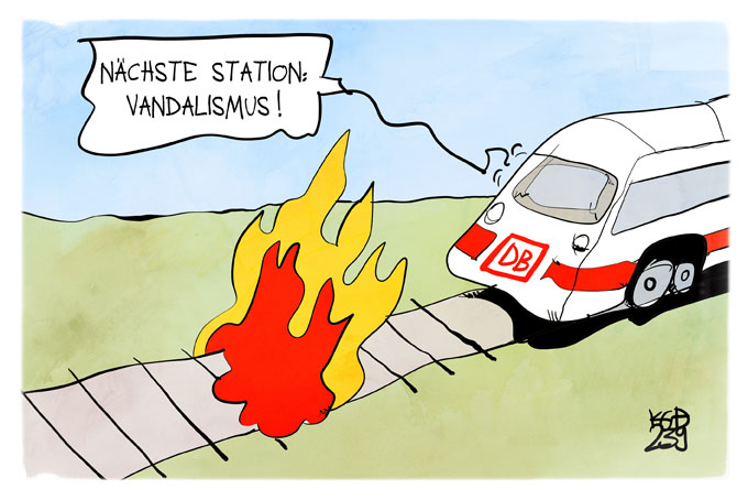 Brandanschläge bei der Bahn