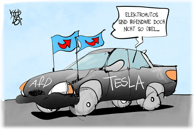 Die AfD entdeckt die Liebe zum Tesla