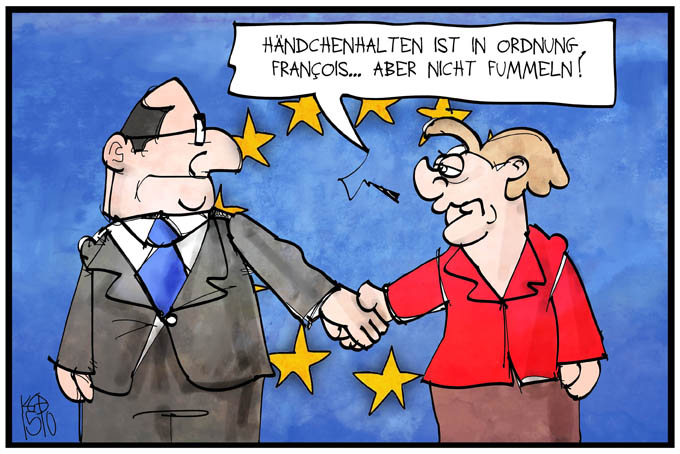 Hand in Hand vor dem EU-Parlament
