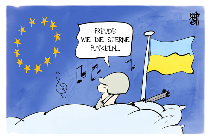 EU-Kommission für Beitrittsgespräche mit Ukraine