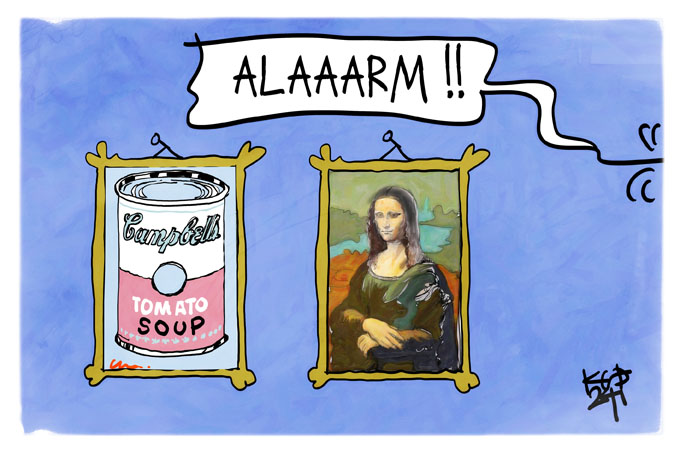 Suppenanschlag auf die Mona Lisa